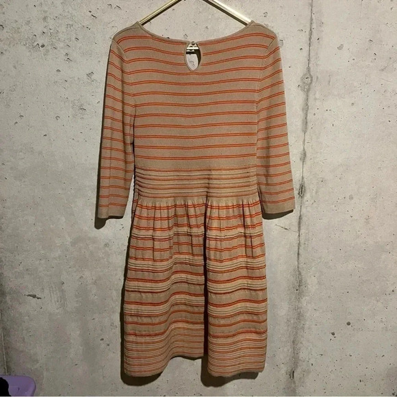 Anthropologie Knitted and Knotted Knit Elodie Striped Sweater Dress Scoop Neck - Picture 6 of 12